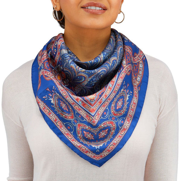 Paisley silk sale scarf womens